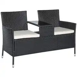 Netto Marken-Discount Outsunny Gartenmöbel-Set PE Polyrattan, Stahl, Hartglas, Polyester Angebot