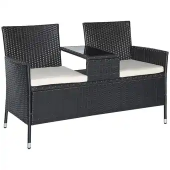 Netto Marken-Discount Outsunny Gartenmöbel-Set PE Polyrattan, Stahl, Hartglas, Polyester Angebot