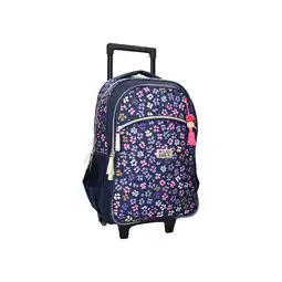 Netto Marken-Discount Milky Kiss Trolley-Rucksack Divine Days Dunkelblau mit Blumen Angebot
