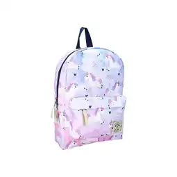Netto Marken-Discount Milky Kiss Rucksack Schultasche Ombré mit Sternen & Einhörnern Bag Angebot