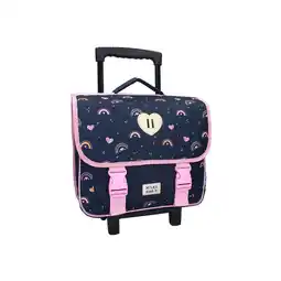 Netto Marken-Discount Milky Kiss Rucksack Herz mit Regenbögen und Griff Schultasche Angebot