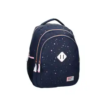 Netto Marken-Discount Milky Kiss Rucksack – gepolstert, 3 Fächer, rosa Punkte Angebot