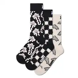 Netto Marken-Discount Happy Socks Strümpfe BLACK & WHITE Socken 3er Pack Angebot
