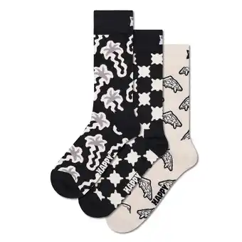 Netto Marken-Discount Happy Socks Strümpfe BLACK & WHITE Socken 3er Pack Angebot