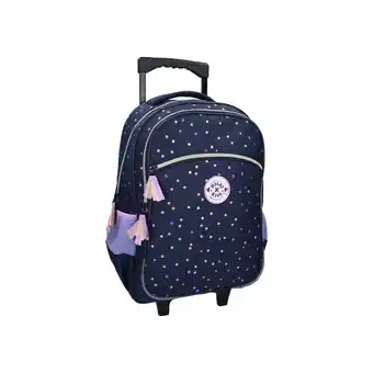 Netto Marken-Discount Milky Kiss Trolley-Rucksack Dotted Delight Dunkelblau mit Punkten Angebot