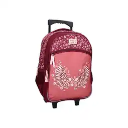 Netto Marken-Discount Milky Kiss Trolley-Rucksack Wild Bliss – Lila mit Blumenmuster Angebot