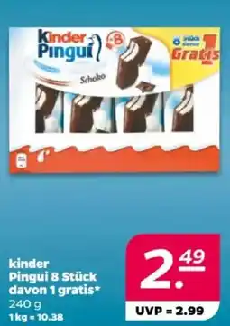 NETTO kinder Pingui 8 Stück davon 1 gratis Angebot