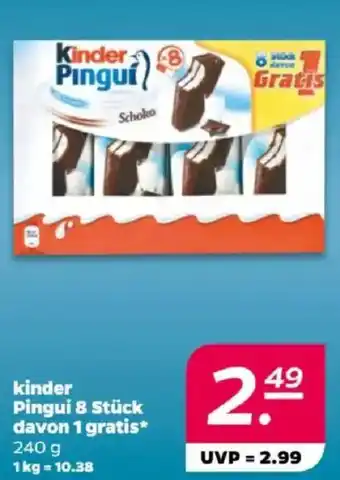 NETTO kinder Pingui 8 Stück davon 1 gratis Angebot