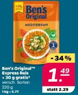 NETTO Ben's Original Express Reis + 30 g gratis Angebot