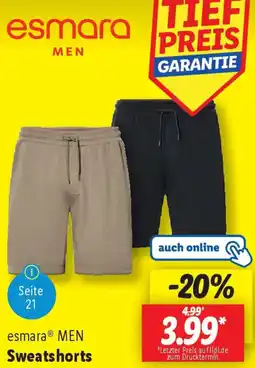 Lidl esmara MEN Sweatshorts Angebot