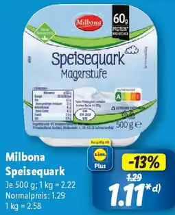 Lidl Milbona Speisequark Angebot