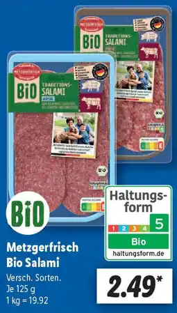 Lidl Metzgerfrisch Bio Salami Angebot