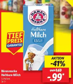 Lidl Bärenmarke Haltbare Milch Angebot