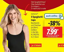 Lidl esmara 5 Spaghettitops Angebot