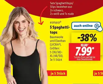 Lidl esmara 5 Spaghettitops Angebot