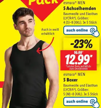 Lidl esmara MEN 5 Achselhemden Angebot