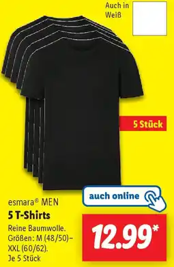 Lidl esmara MEN 5 T-Shirts Angebot