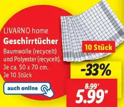 Lidl LIVARNO home Geschirrtücher Angebot