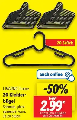 Lidl LIVARNO home 20 Kleiderbügel Angebot