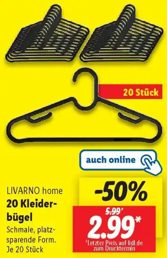 Lidl LIVARNO home 20 Kleiderbügel Angebot