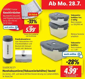 Lidl SILVERCREST Handvakuumierer/Vakuumierbehälter/-beutel Angebot