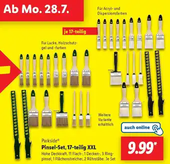 Lidl Parkside Pinsel-Set, 17-teilig XXL Angebot
