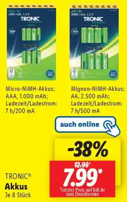 Lidl TRONIC Akkus Angebot