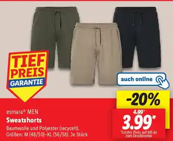 Lidl esmara MEN Sweatshorts Angebot