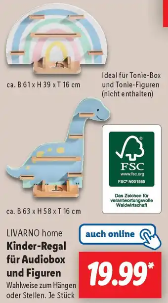 Lidl LIVARNO home Kinder-Regal für Audiobox und Figuren Angebot