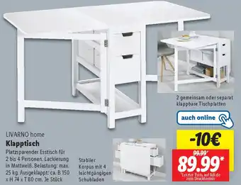 Lidl LIVARNO home Klapptisch Angebot