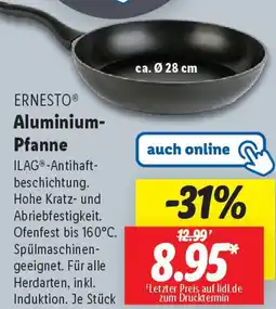 Lidl ERNESTO Aluminium Pfanne Angebot