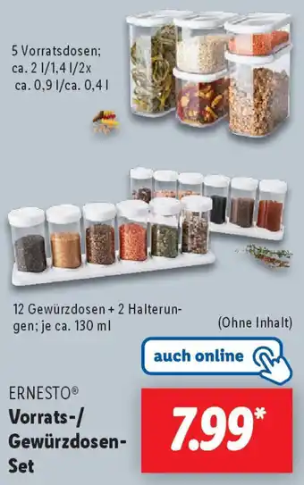 Lidl ERNESTO Vorrats-/ Gewürzdosen Set Angebot