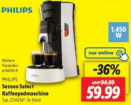 Lidl PHILIPS Senseo Select Kaffeepadmaschine Angebot