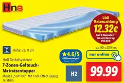 Lidl Hn8 Schlafsysteme 7-Zonen-Geltouch Matratzentopper Angebot
