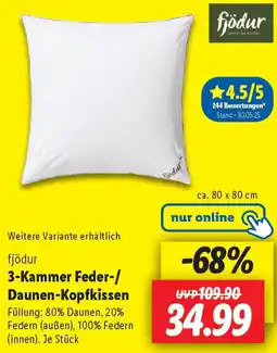 Lidl fjödur 3-Kammer Feder-/ Daunen-Kopfkissen Angebot