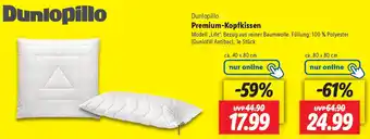 Lidl Dunlopillo Premium-Kopfkissen Angebot