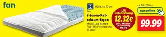 Lidl fan 7-Zonen-Kaltschaum-Topper Angebot