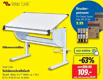 Lidl Inter Link Schülerschreibtisch Angebot