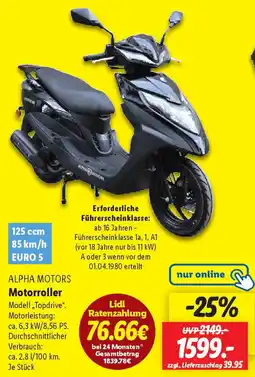 Lidl ALPHA MOTORS Motorroller Angebot