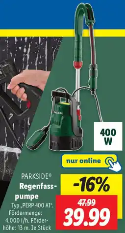 Lidl PARKSIDE Regenfasspumpe Angebot