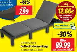 Lidl LIVARNO home Geflecht-Sonnenliege Angebot
