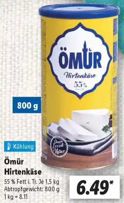 Lidl Ömür Hirtenkäse Angebot