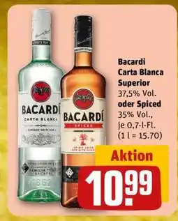 REWE Bacardí Carta Blanca Superior oder Spiced Angebot