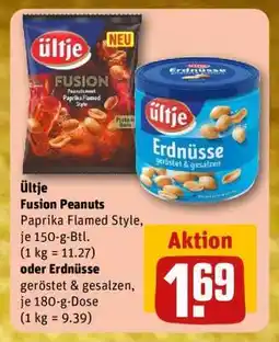 REWE ültje Fusion Peanuts Paprika Flamed Style, je 150-g-Btl Angebot