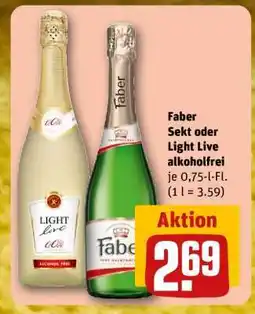 REWE Faber Sekt oder Light Live alkoholfrei Angebot