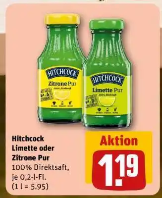 REWE Hitchcock Limette oder Zitrone Pur Angebot