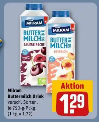 REWE Milram Buttermilch Drink Angebot