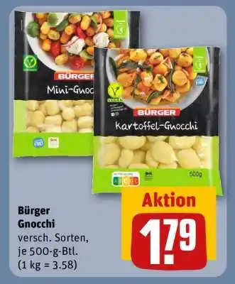 REWE Bürger Gnocchi Angebot