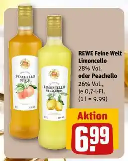 REWE REWE Feine Welt Limoncello oder Peachello Angebot