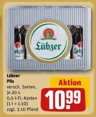 REWE Lübzer Pils Angebot